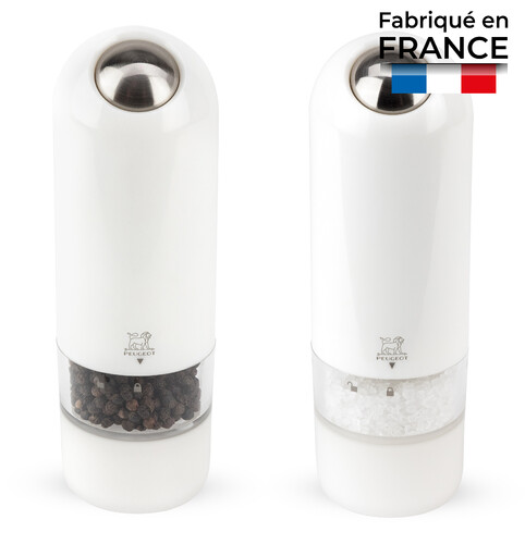 Set de 2 moulins à sel et à poivre électriques Alaska Blanc